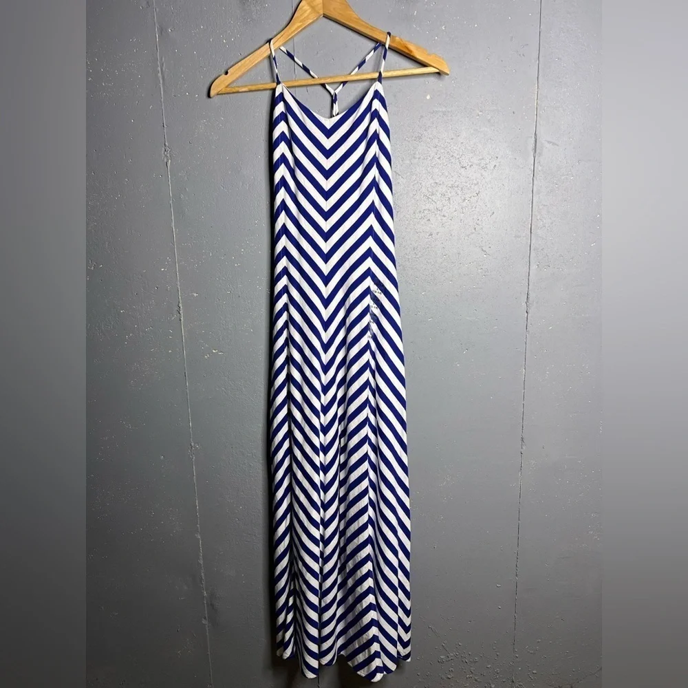 Polo by Ralph Lauren NWT Blue Label Girl’s Chevron Stripe Maxi Dress. Sz 12/14